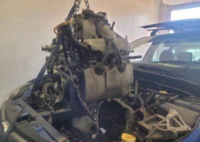 CJM Auto engine on hoist